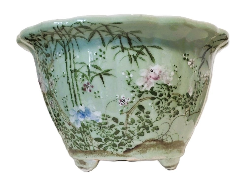 Grote Japanse bloempot van Celadonporselein, Ophalen of Verzenden