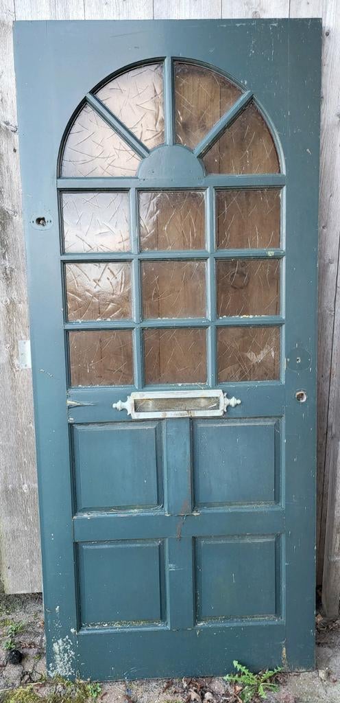 Hardhouten (buiten)deur, Ophalen, Gebruikt, Buitendeur, 200 tot 215 cm