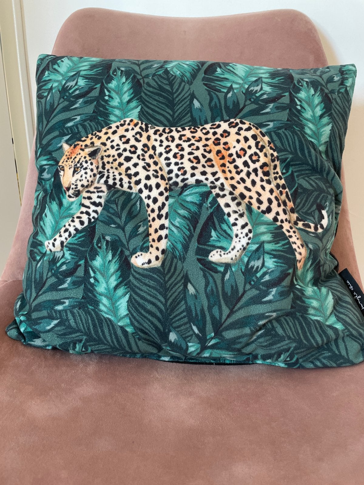 Sierkussen met luipaardprint - Jungle Chic, Overige merken, Met print, Vierkant, Ophalen of Verzenden