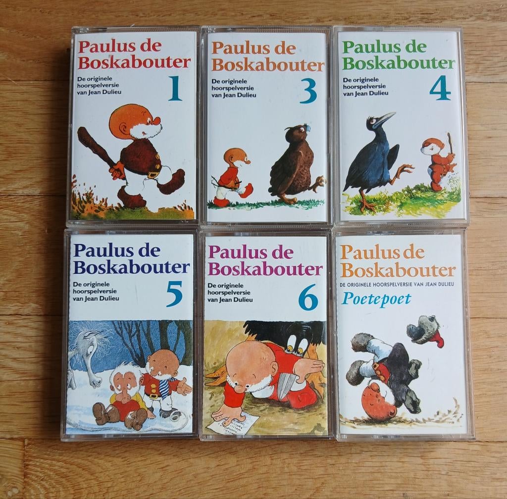 Paulus De Boskabouter 6 Cassettebandjes En Kwartetspel, Cd's en Dvd's, 2 t/m 25 bandjes, Overige genres, Ophalen of Verzenden