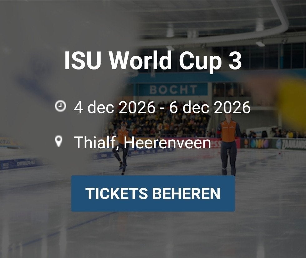 ISU World Cup 3 - Thialf - Schaatsen, Twee personen, December