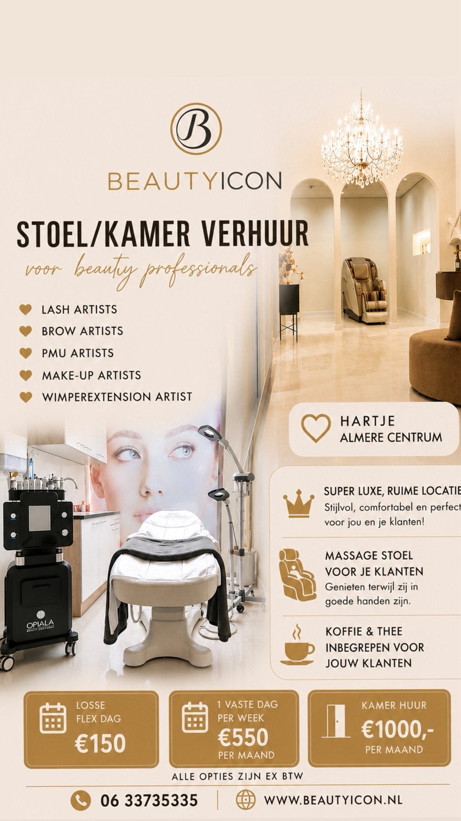 Stoel/kamer te huur in een luxe kliniek in Almere stas, Almere