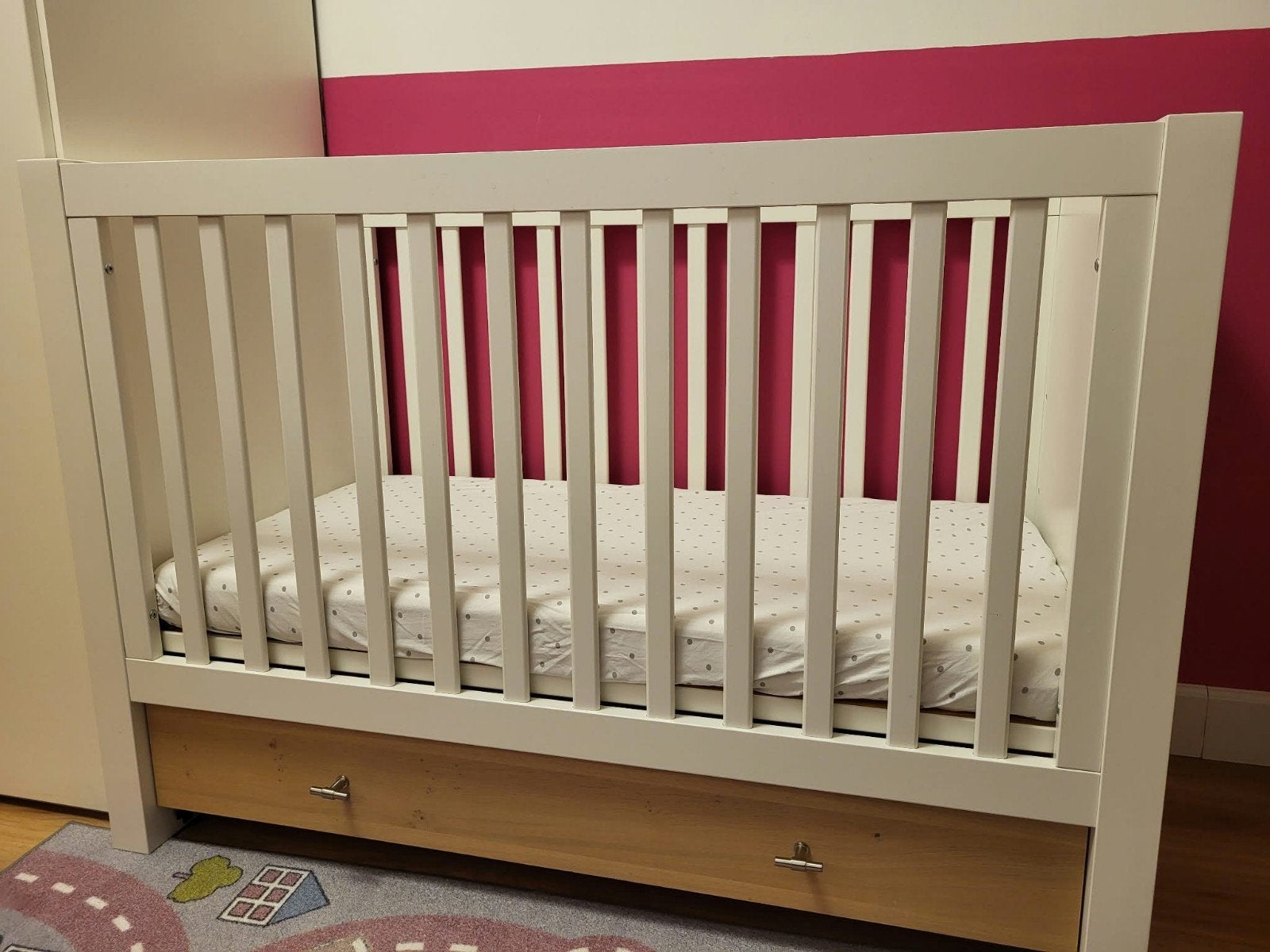 Kids Mill babykamer set wit met eiken, Ophalen, Gebruikt, Jongetje of Meisje