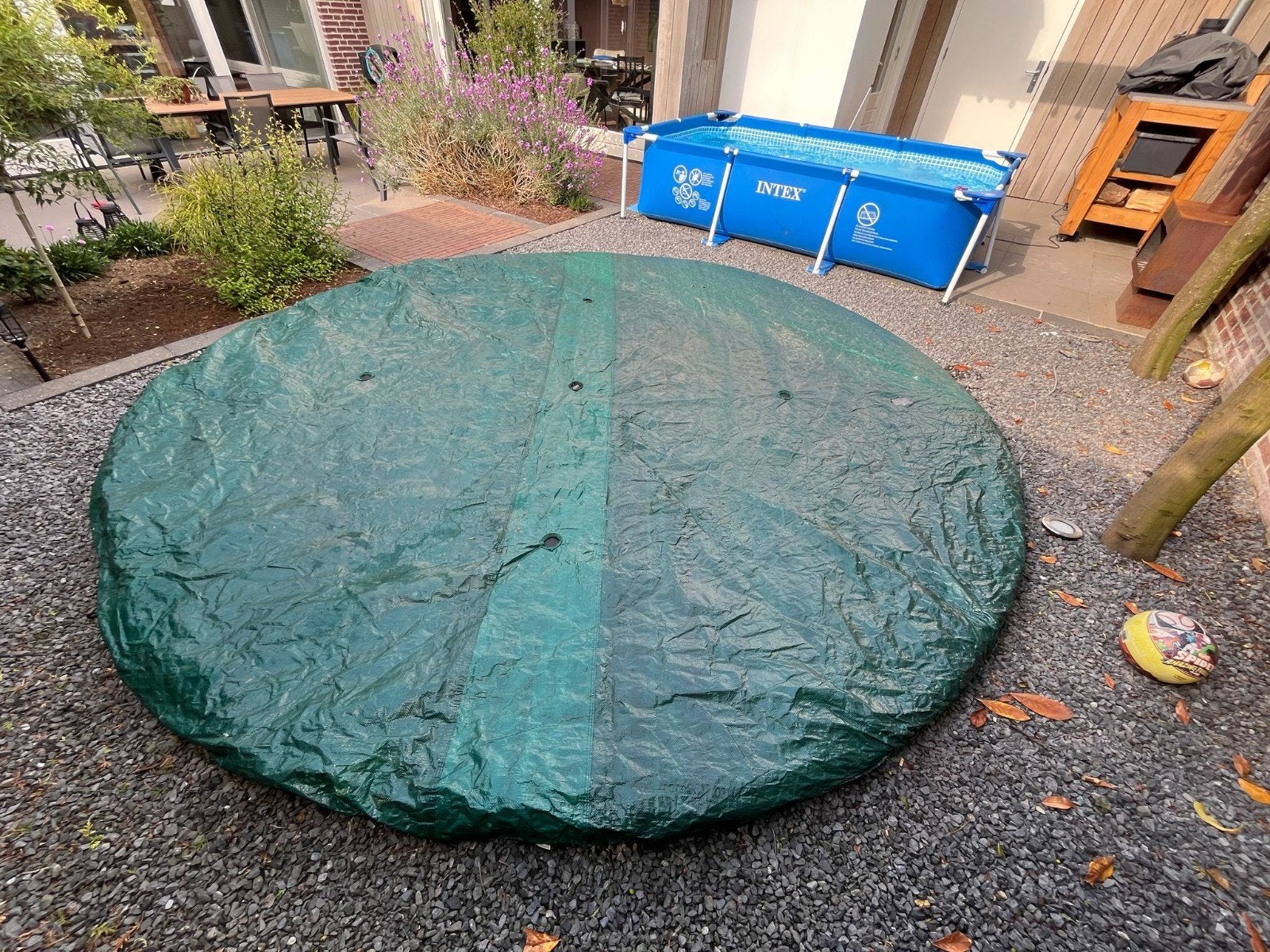 Hoes trampoline 330 cm, Ophalen, Gebruikt