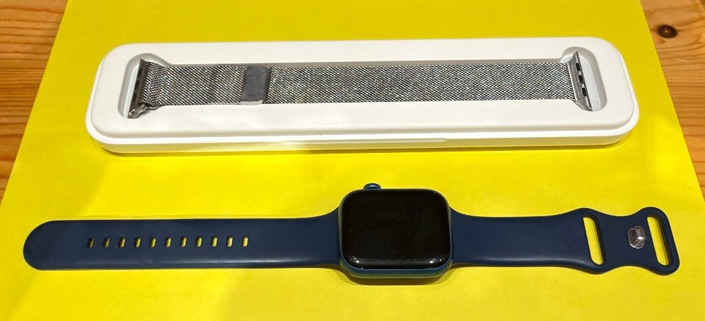 AppleWatch series 7 45 mm GPS+Cellular, Blauw, IOS, Ophalen of Verzenden, Zo goed als nieuw