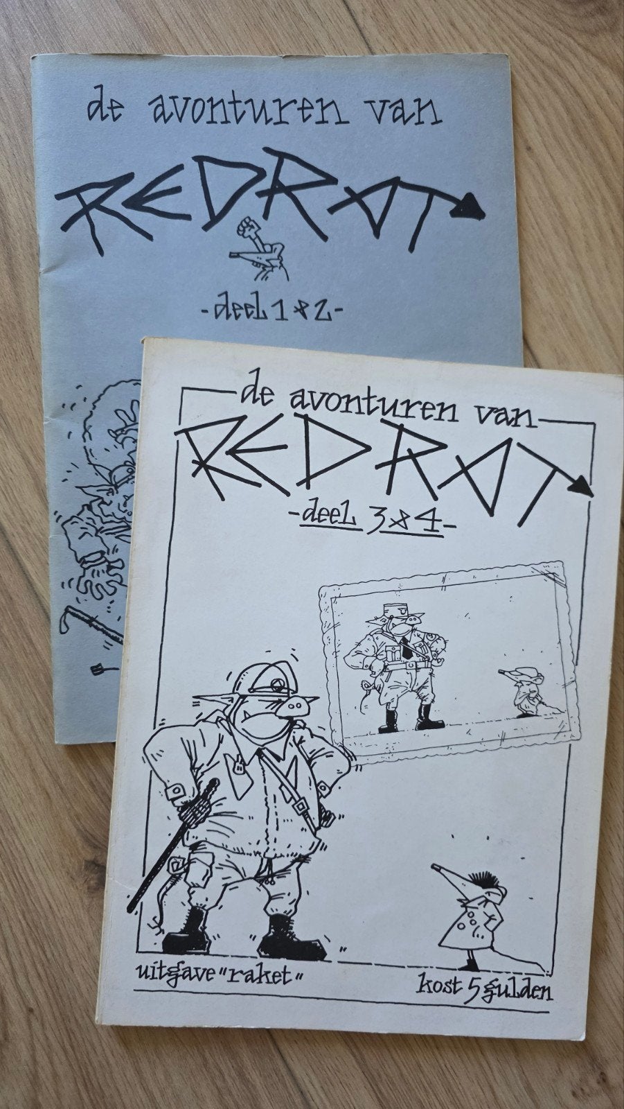 Red Rat deel 1&2 + 3&4 incl poster, Gelezen, Johannes van de Weert, Ophalen of Verzenden, Meerdere stripboeken