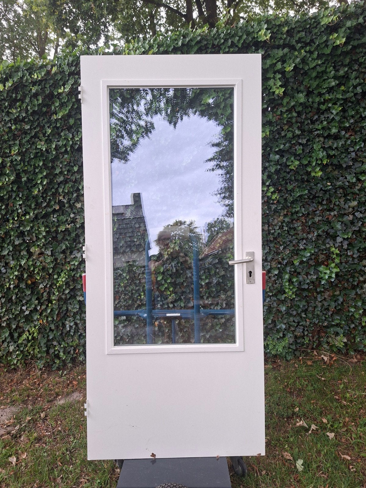 Stomp massieve spano binnendeur met glas, Ophalen of Verzenden, Glas, Binnendeur, 200 tot 215 cm