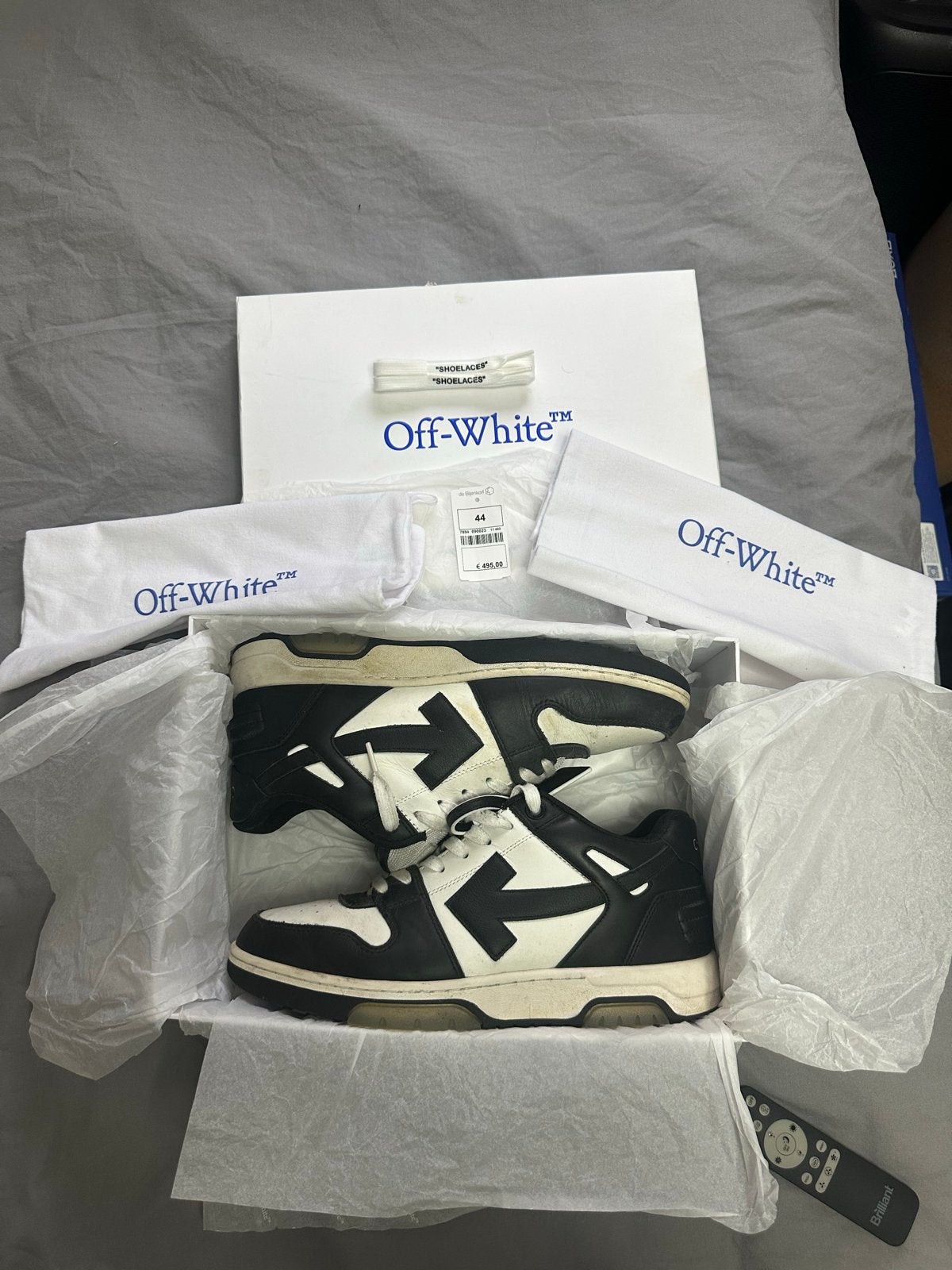Off-White Out of Office Sneakers Zwart/Wit Maat 44, Zwart, Ophalen of Verzenden, Sneakers of Gympen, Zo goed als nieuw