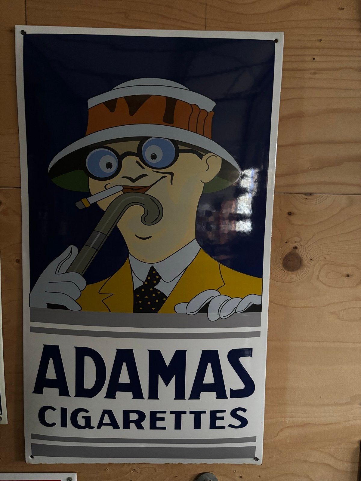 Vintage Adamas Sigaretten Emaille Bord, Ophalen of Verzenden