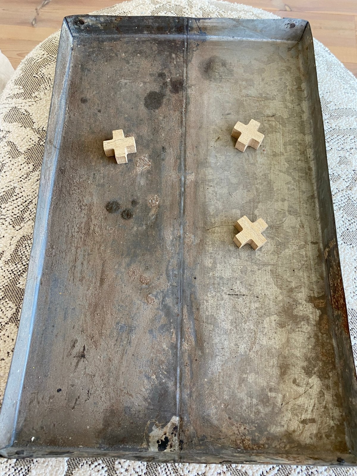 Vintage Magneetbord - Metaal - Industrieel, Gebruikt, Ophalen of Verzenden, Metaal, Grijs