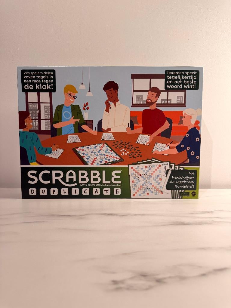 Scrabble Duplicate (NL) Bordspel - Mattel, Ophalen of Verzenden, Nieuw
