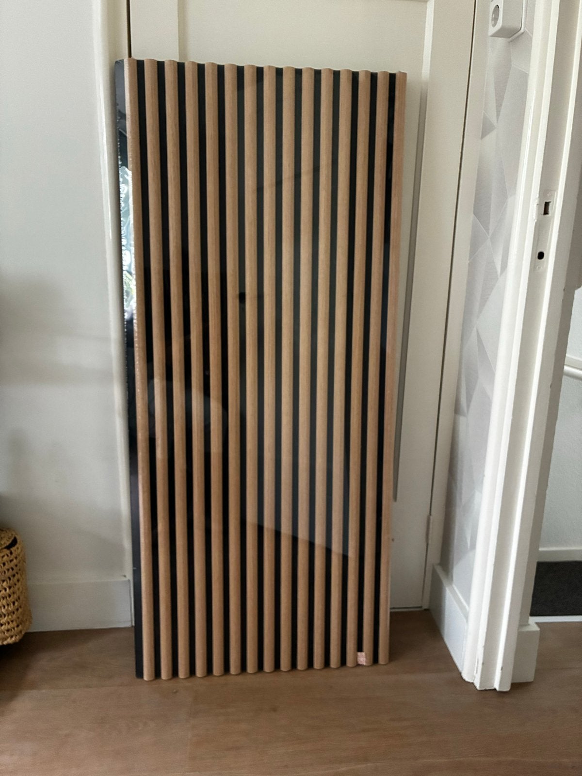 4x Akoestische wandpanelen halfronde latjes licht eiken, Ophalen, Nieuw