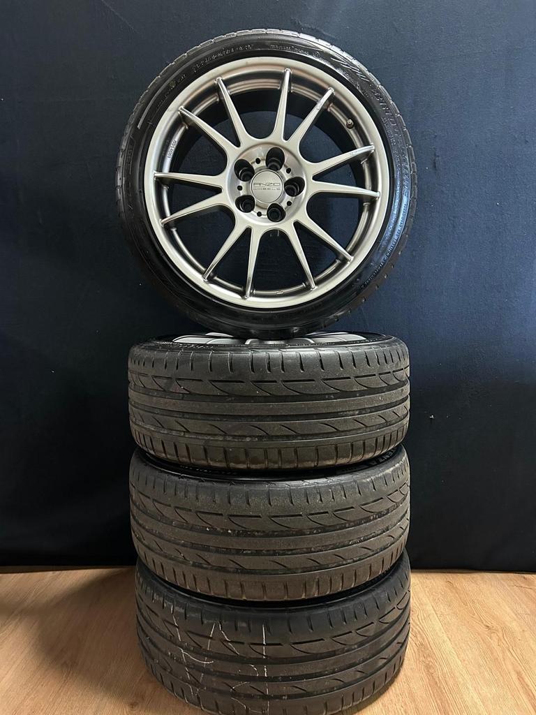 Anzo Velgenset 5X100 Subaru 8J + Bridgestone Zomerbanden, Auto-onderdelen, Banden en Velgen, Ophalen, Gebruikt, -, -