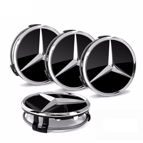 Foto 3 van Mercedes Naafdoppen. 75mm 8 modellen. Per set 12,5€