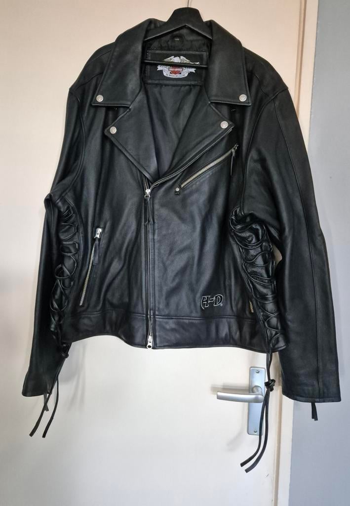 Harley Davidson Leren jas, Kleding | Heren, Ophalen of Verzenden, Zo goed als nieuw, Zwart