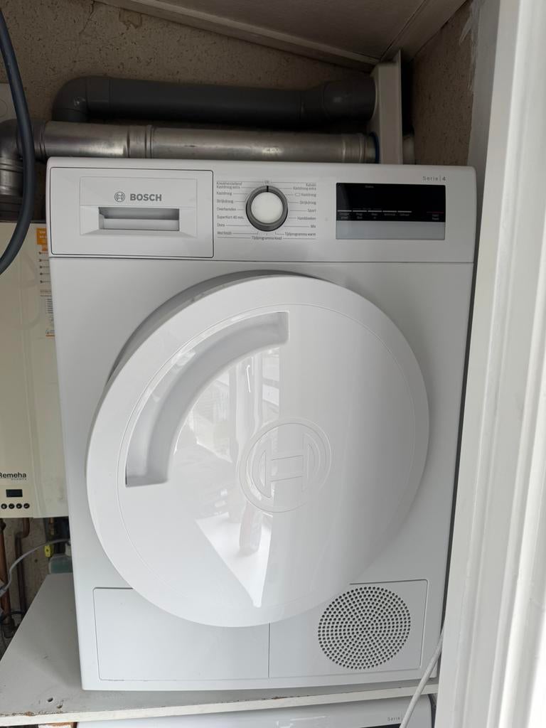 Bosch wasmachine + warmtepompdroger (Serie 4) – nette set, Ophalen, 6 tot 8 kg, Zo goed als nieuw, 85 tot 90 cm