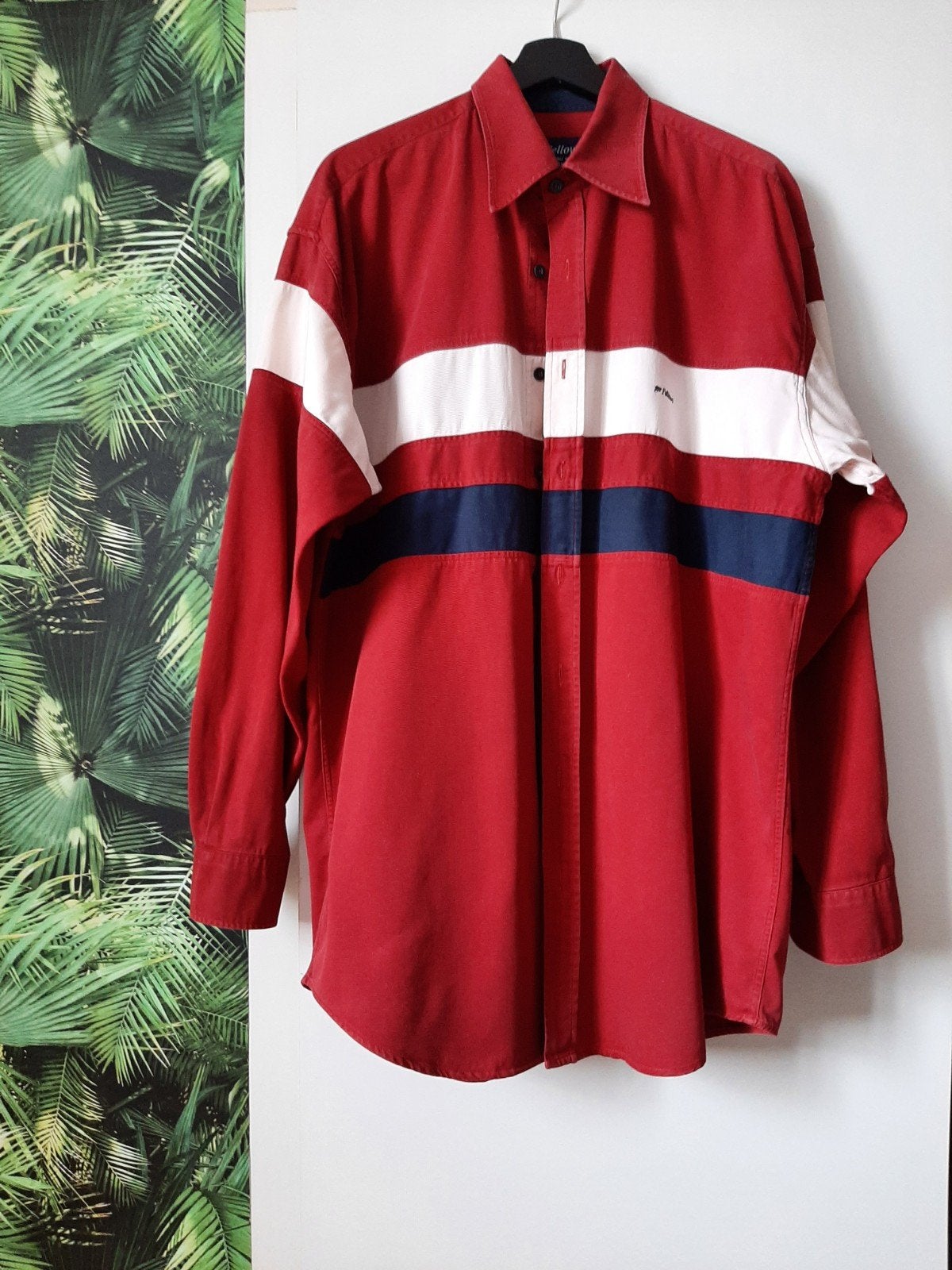 For Fellows Heren Overhemd Maat M Bordeauxrood met Strepen, Overige kleuren, For Fellows, Zo goed als nieuw, Halswijdte 39/40 (M)