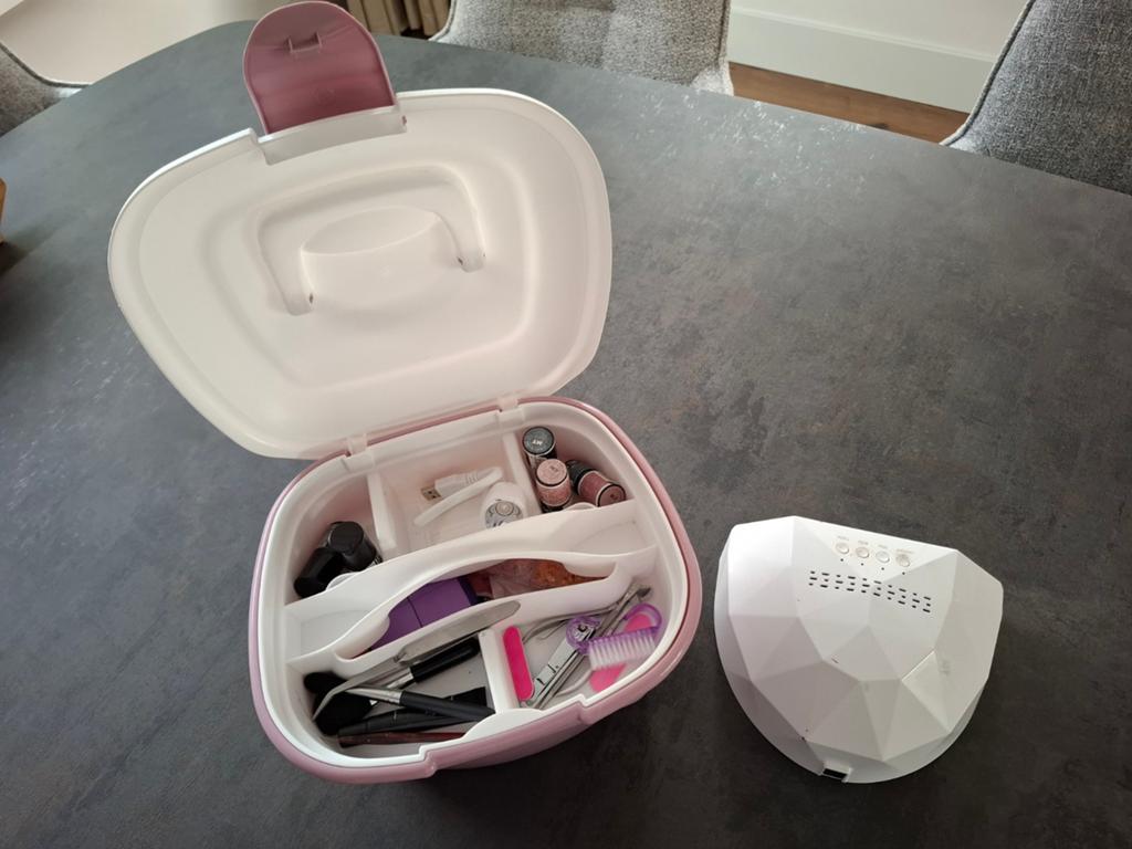 Manicure/nagelspullen beginnersset incl UV lamp, Overige kleuren, Ophalen of Verzenden, Zo goed als nieuw, Handen en Nagels