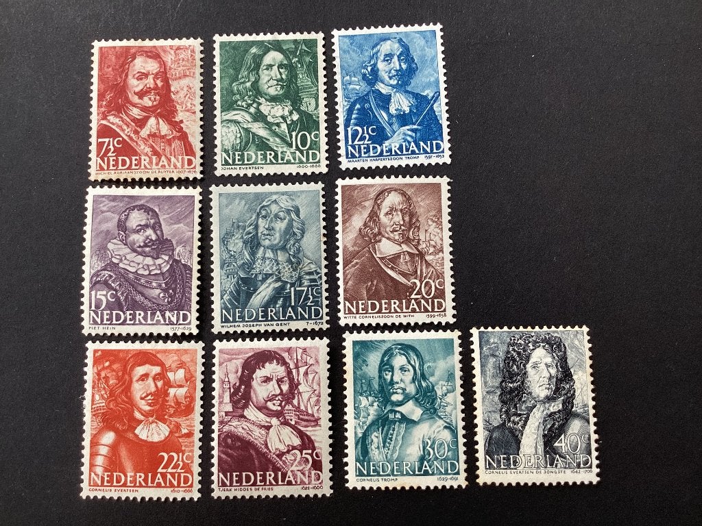 1943-1944, Zeehelden 412-421, Verzenden, Na 1940, Postfris