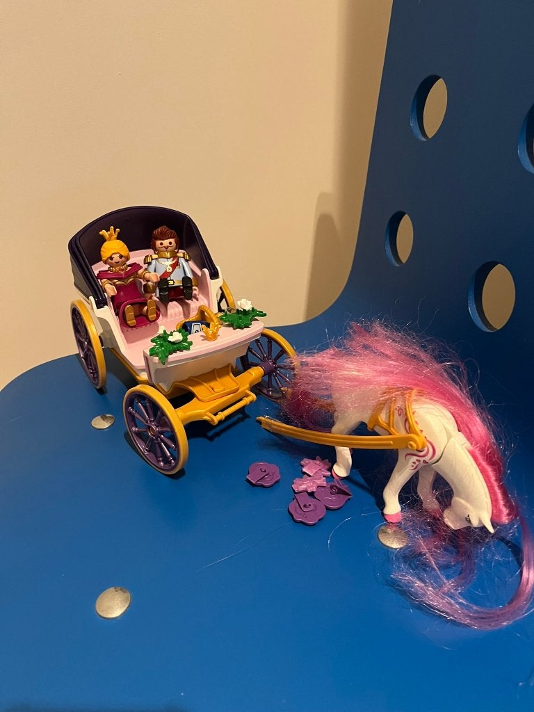 Playmobil koninklijke koets met paard, Kinderen en Baby's, Ophalen, Gebruikt, Complete set, Voertuig