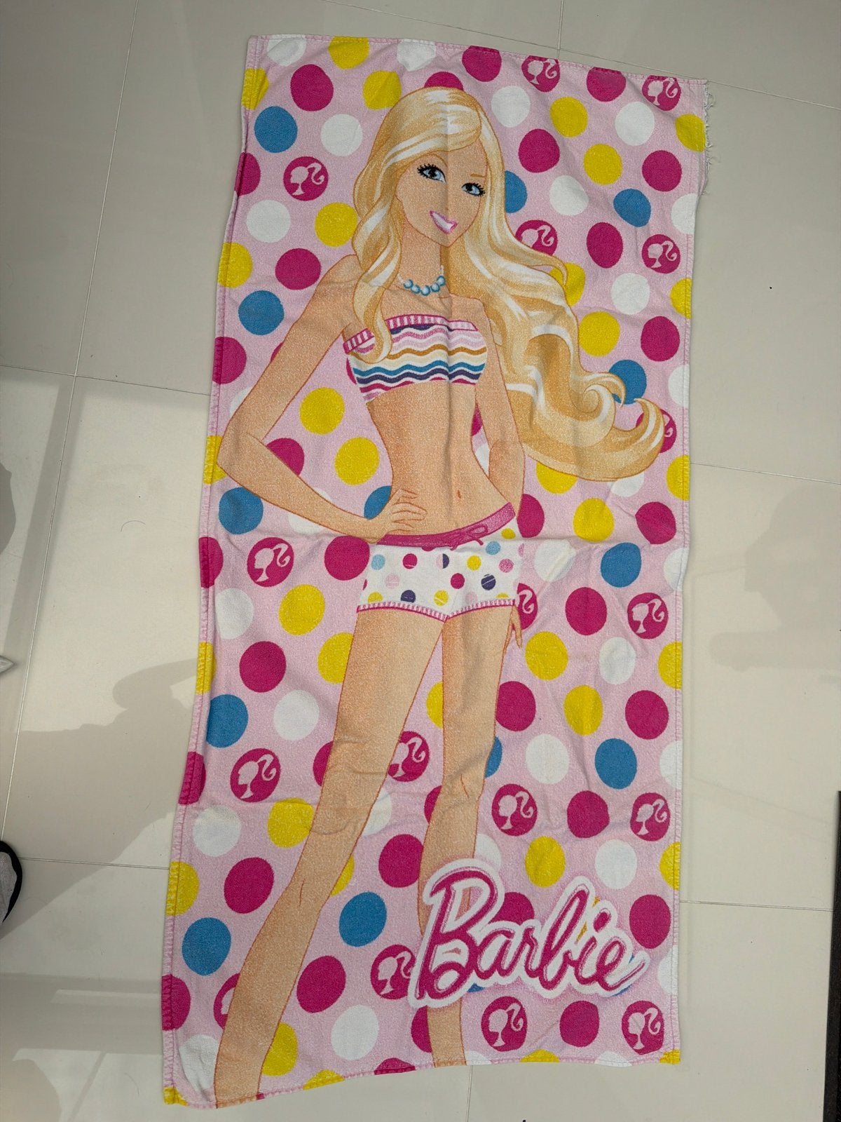 Barbie strandlaken / handdoek, Ophalen, Gebruikt, Overige typen
