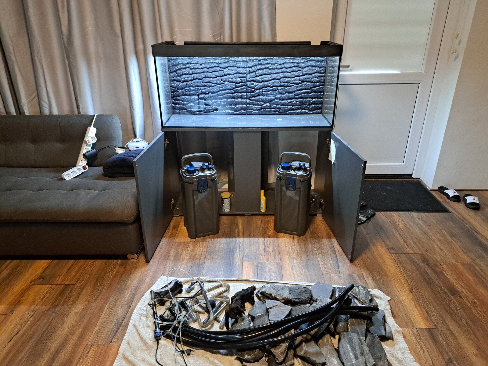 Eheim vivoline led 240 compleet + 2x Oase 850, Ophalen, Zo goed als nieuw, Leeg aquarium
