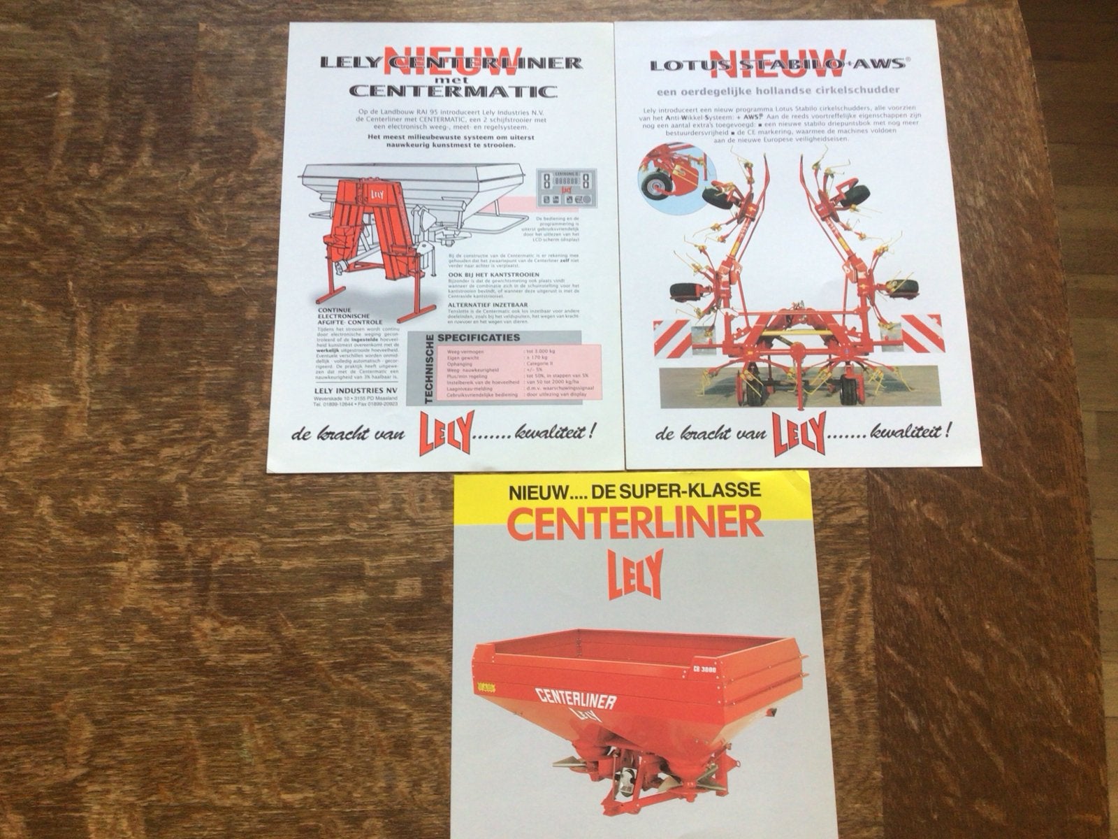 Lely Centermatic en Centreliner folders, Ophalen of Verzenden, Zo goed als nieuw