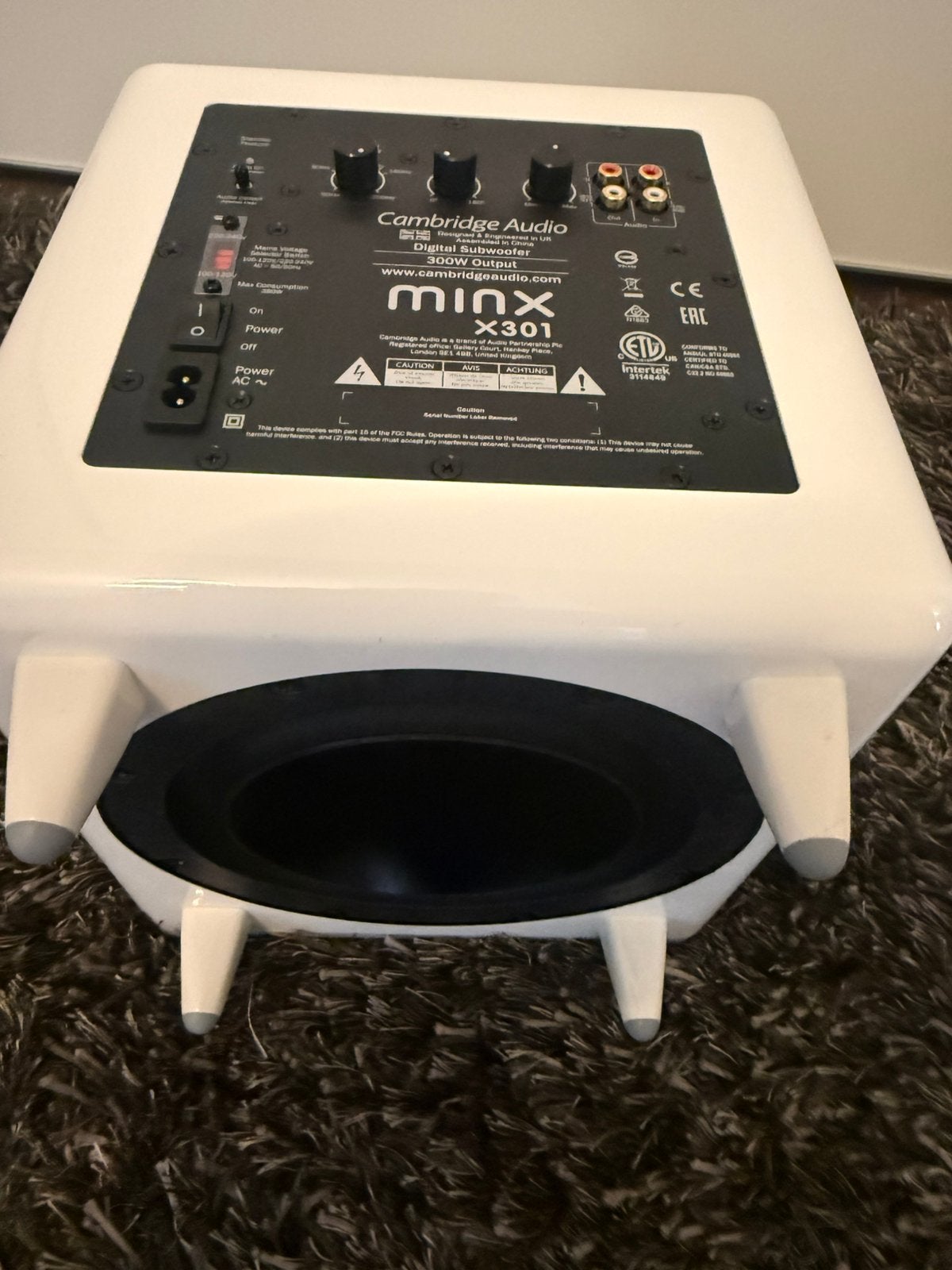 Cambridge Audio Minx X301 – 300W actieve subwoofer, Gebruikt, Subwoofer, Ophalen of Verzenden, AUX-ingang