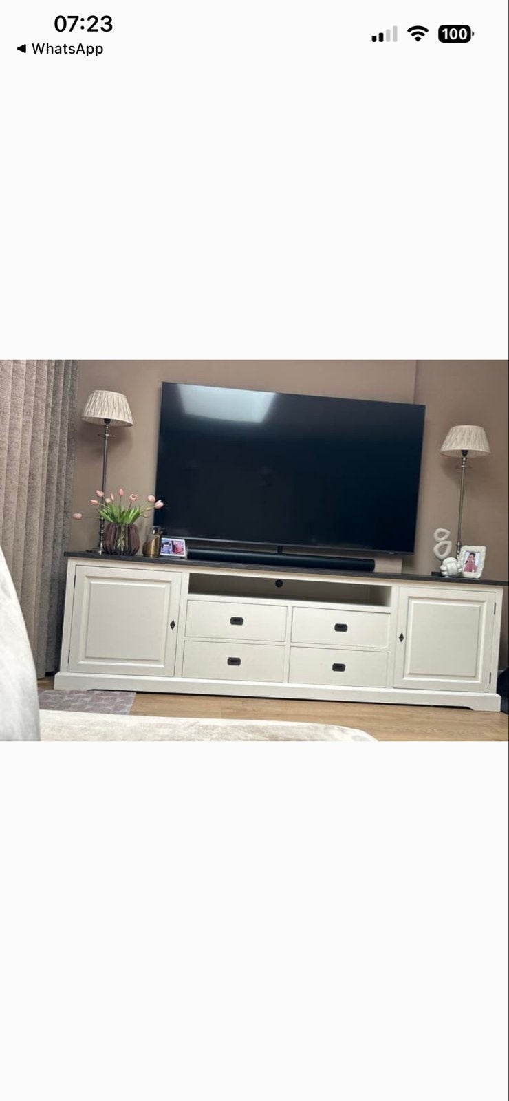 Ruim TV dressoir De Bommel - 246x50x74 cm, Ophalen, Gebruikt, 200 cm of meer, Minder dan 100 cm