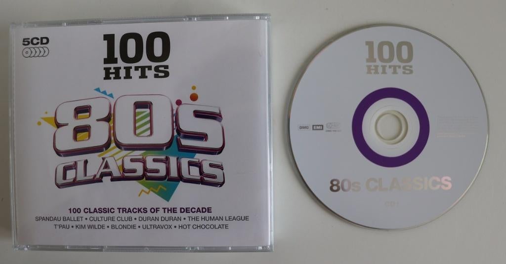 5 CD-box: 100 hits 80's classics, Ophalen of Verzenden, 1980 - 1989, Zo goed als nieuw, Boxset