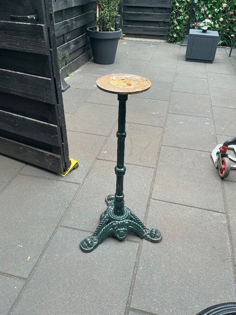 Gietijzeren tafelpoot, Tuin en Terras, Tuintafels, Ophalen, Gebruikt, Rond, Metaal