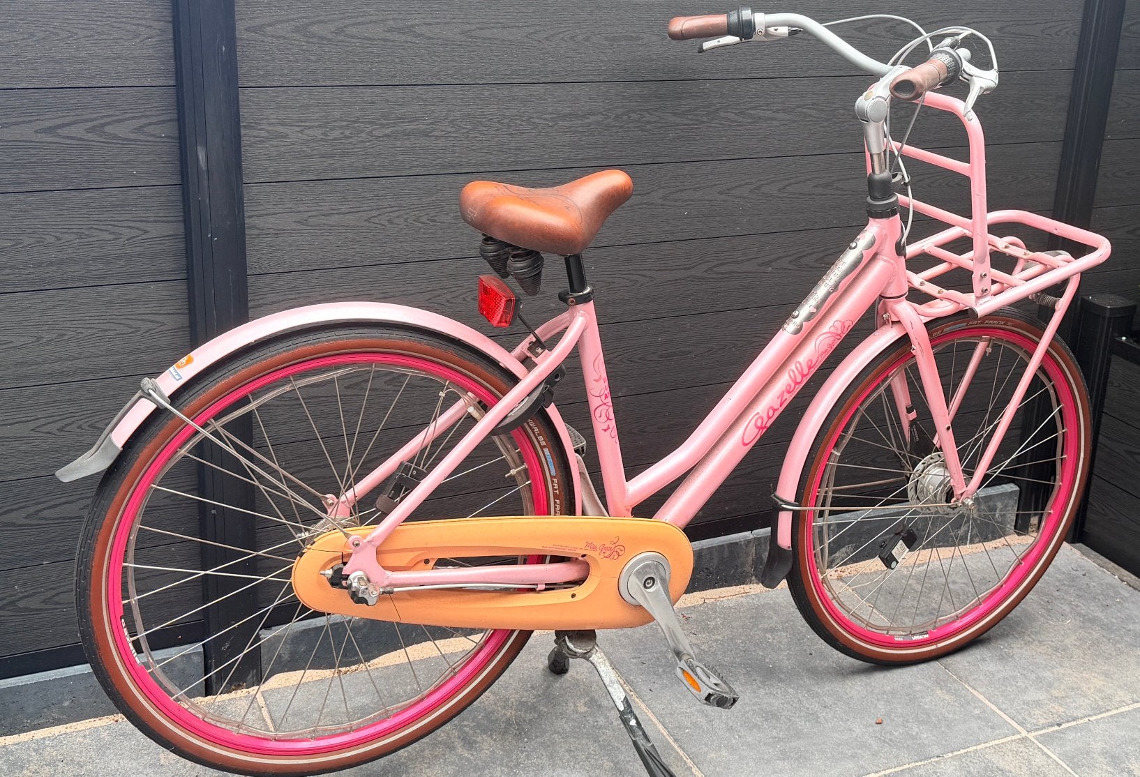 Roze Gazelle fiets- Gebruikt, Ophalen, Terugtraprem, Gebruikt, 50 tot 53 cm