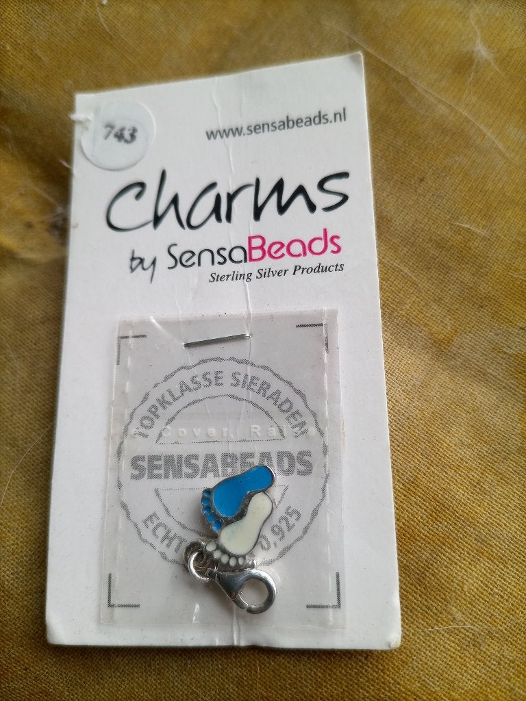 Bedel charm voetjes, Ophalen of Verzenden, Nieuw, Zilver, Overige merken