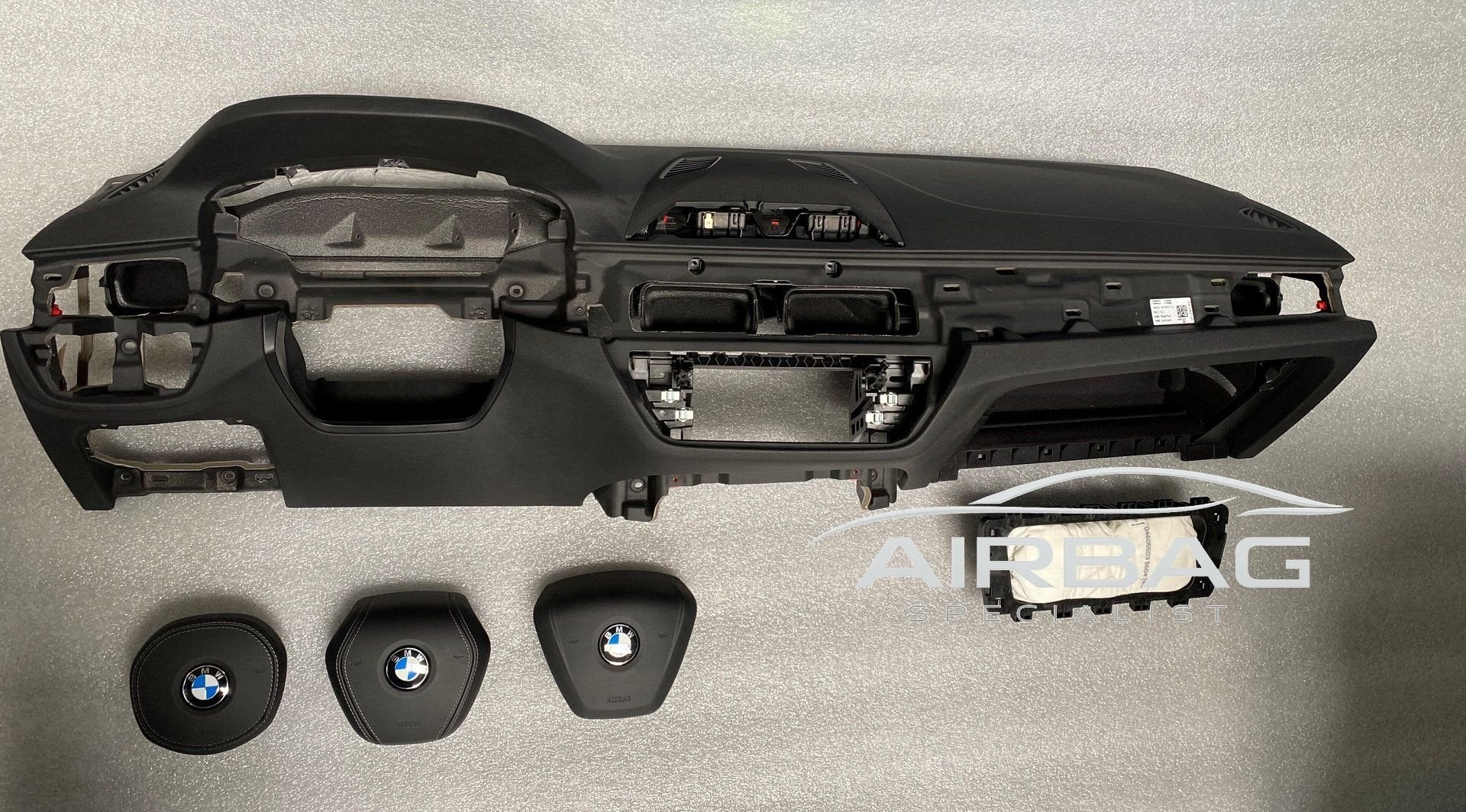 Airbag set dashboard Zwart airbag stuur BMW G30-G31  5-serie, Gebruikt, -, -, Ophalen of Verzenden