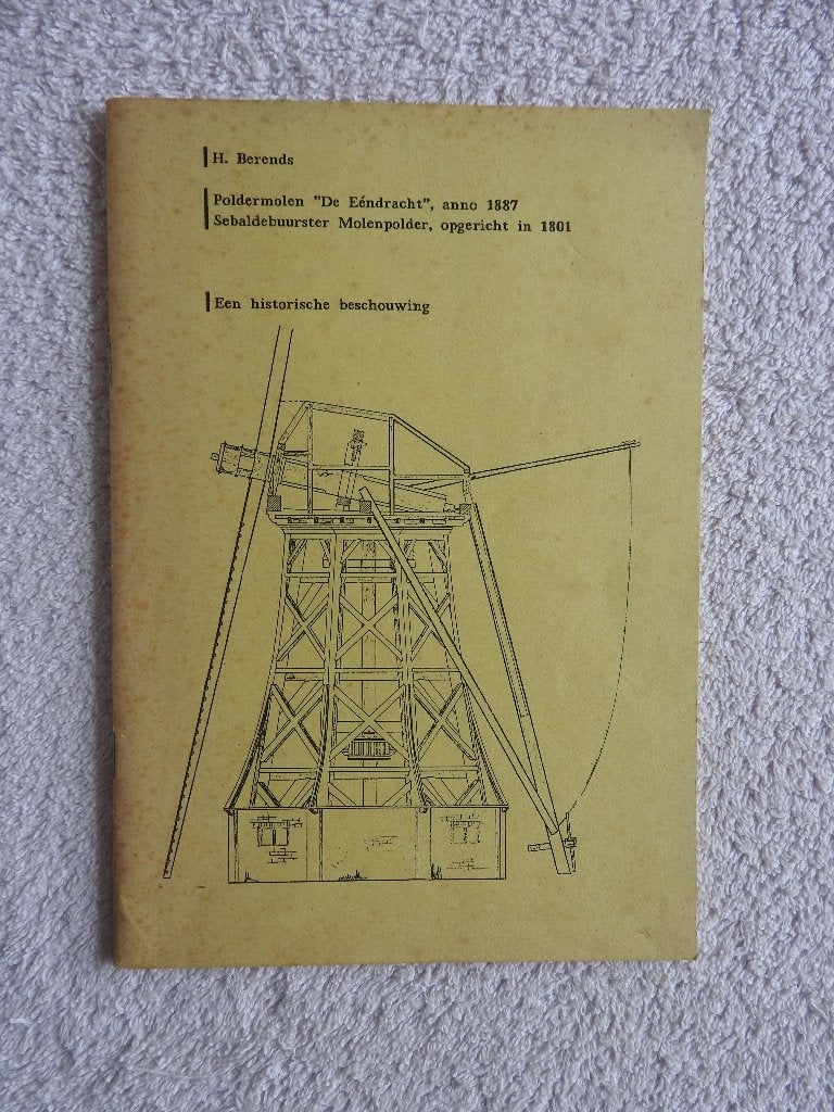 Poldermolen De Eendracht anno 1887 - Sebaldeburen, Ophalen of Verzenden, Zo goed als nieuw