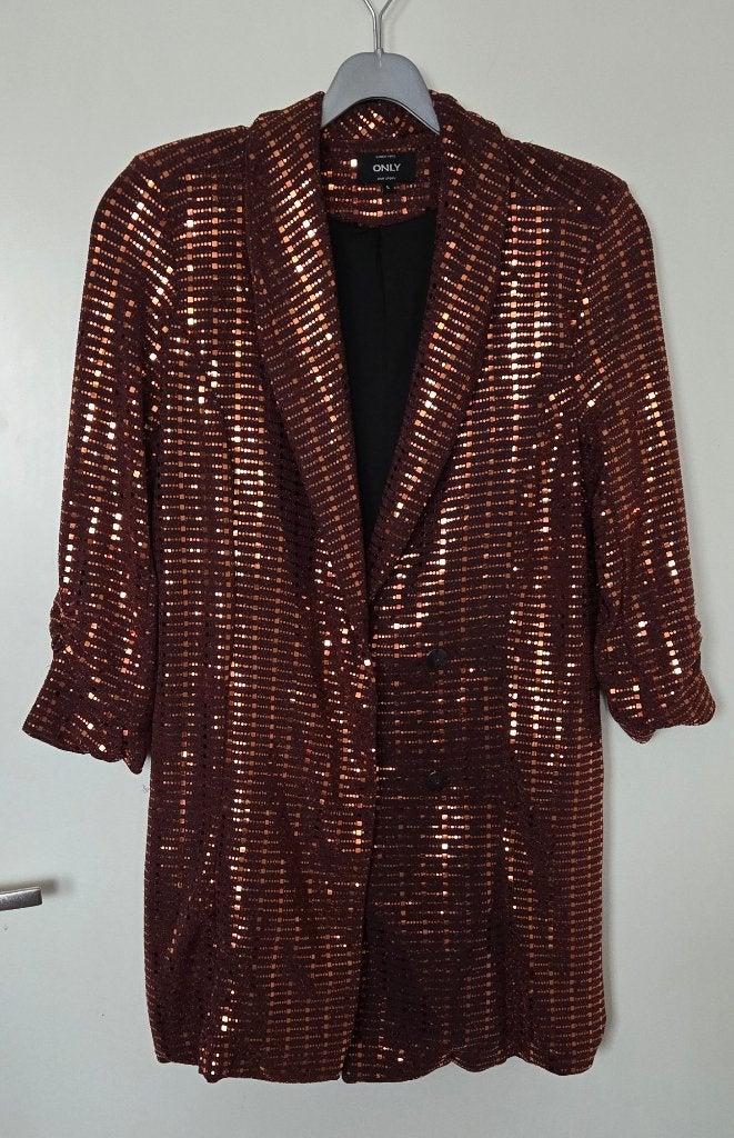 Glitter Flower Power, Disco colbert mt L, Maat 38/40 (M), Only, Nieuw, Ophalen of Verzenden