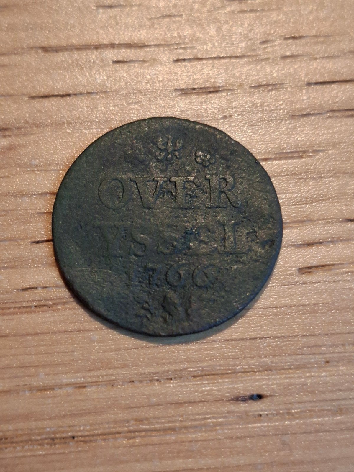 Duit Overijssel 1766, Postzegels en Munten, Ophalen of Verzenden, Vóór koninkrijk, Overige waardes