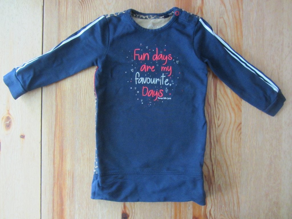 Donkerblauw jurkje Quapi maat 80, Ophalen of Verzenden, Zo goed als nieuw, Meisje, Jurkje of Rokje
