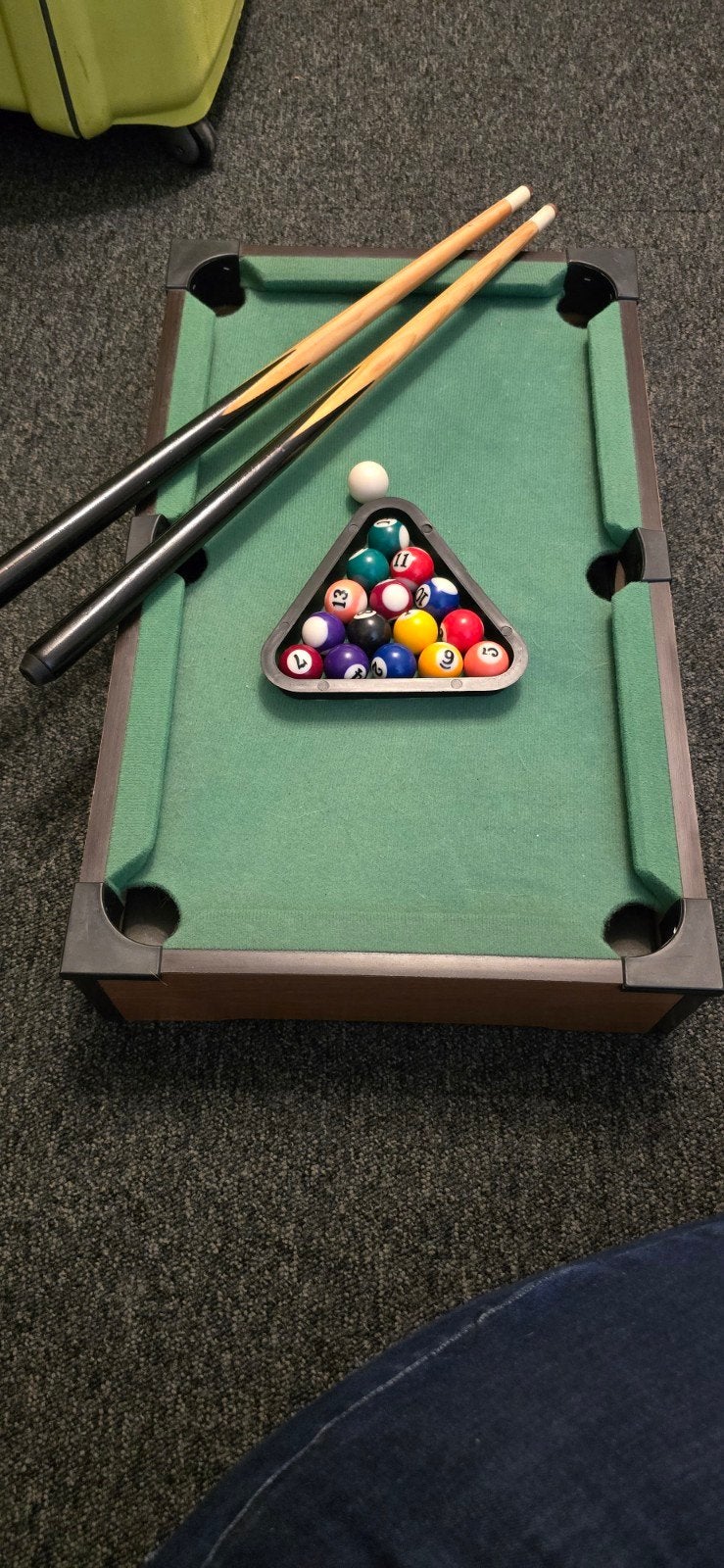 Mini biljarttafel met keuen en ballen - Speelgoed, Ophalen of Verzenden