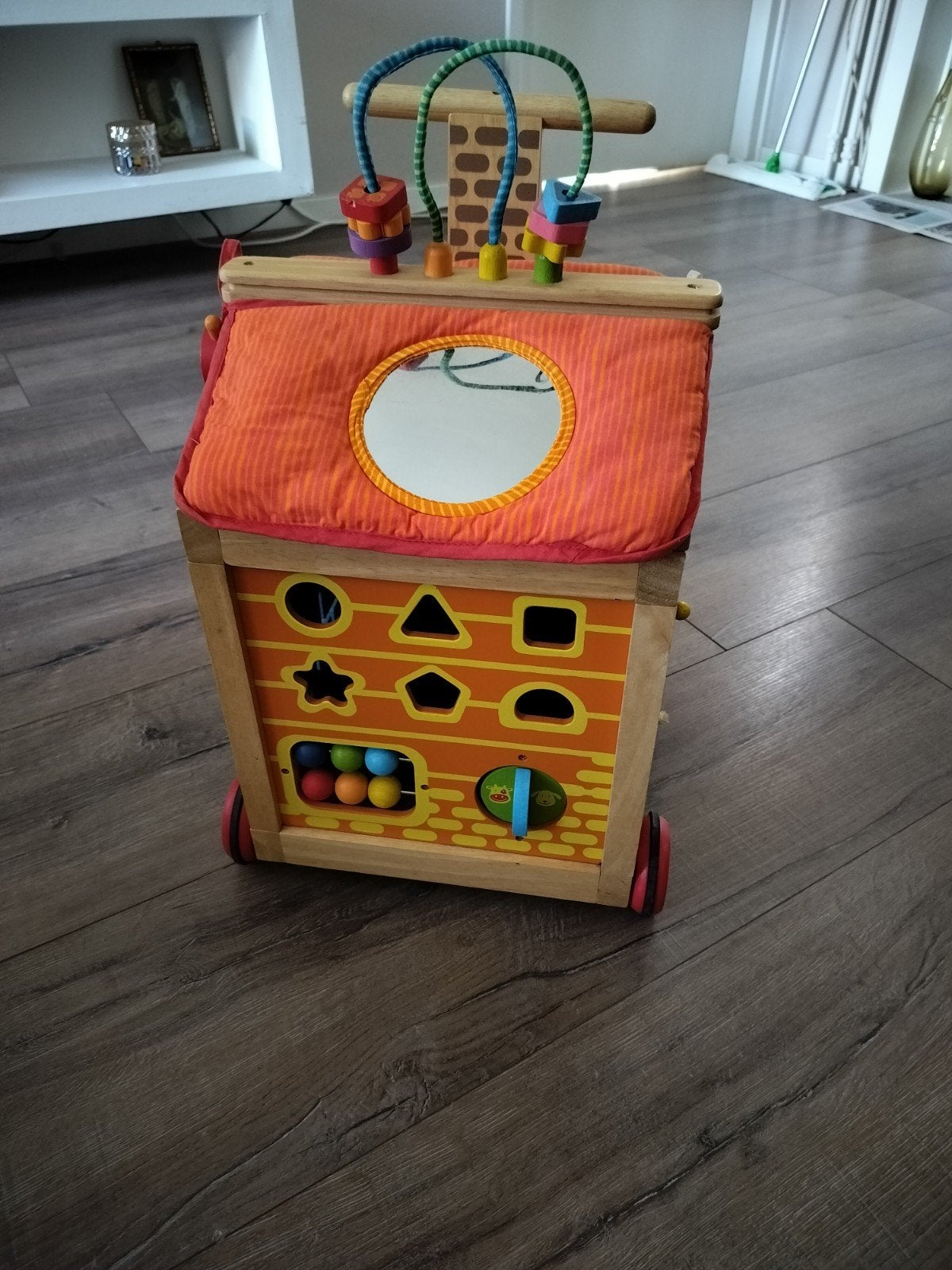 I'MTOYS STEVIGE STABIELE HOUTEN LOOPWAGEN, Ophalen of Verzenden, Zo goed als nieuw