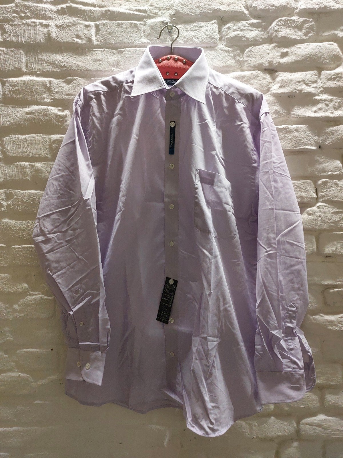 Nieuw Giovanni Capraro overhemd maat L, Kleding | Heren, Verzenden, Nieuw, Halswijdte 41/42 (L), Paars