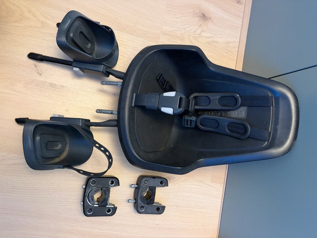 Bobike Exclusive Mini fietsstoeltje voor, Voetsteuntjes, Voorzitje, Ophalen of Verzenden, Zo goed als nieuw