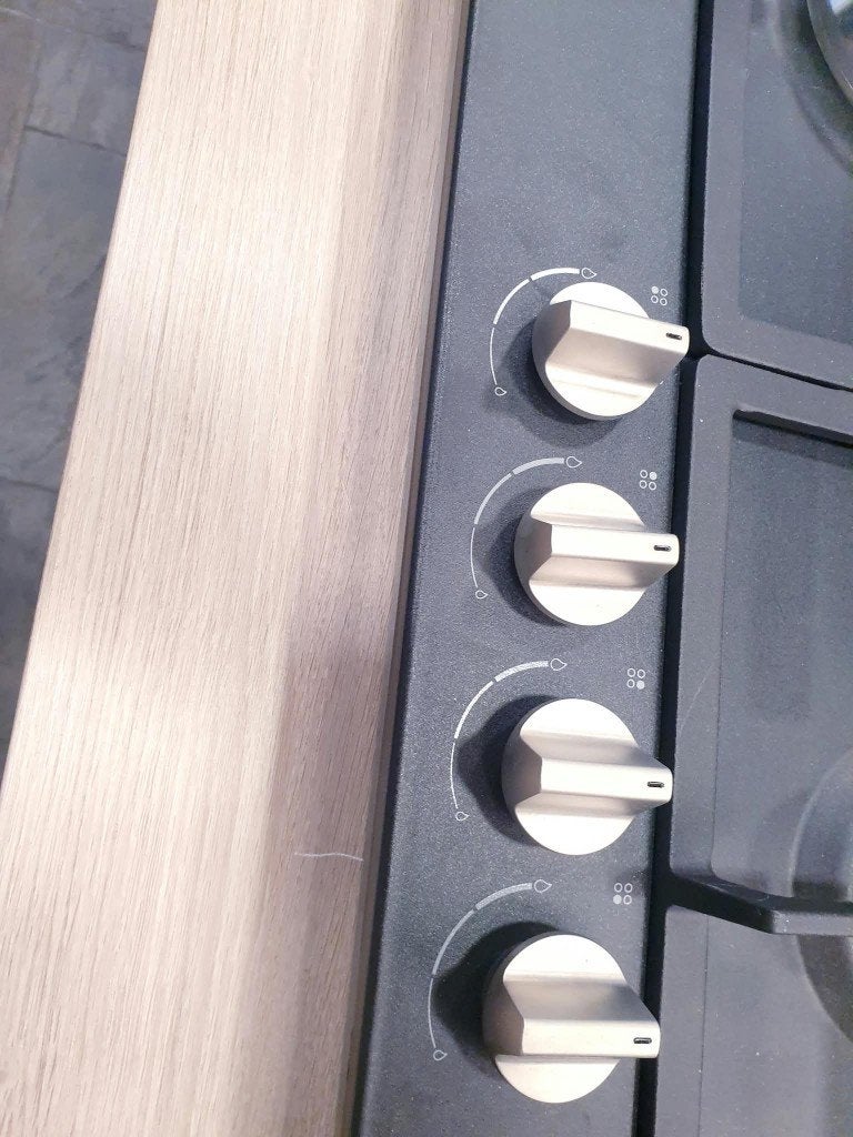 Gaskookplaat - met Wokbrander - Mat Zwart Nieuw, Nieuw, Energieklasse A of zuiniger, Inbouw, Gas