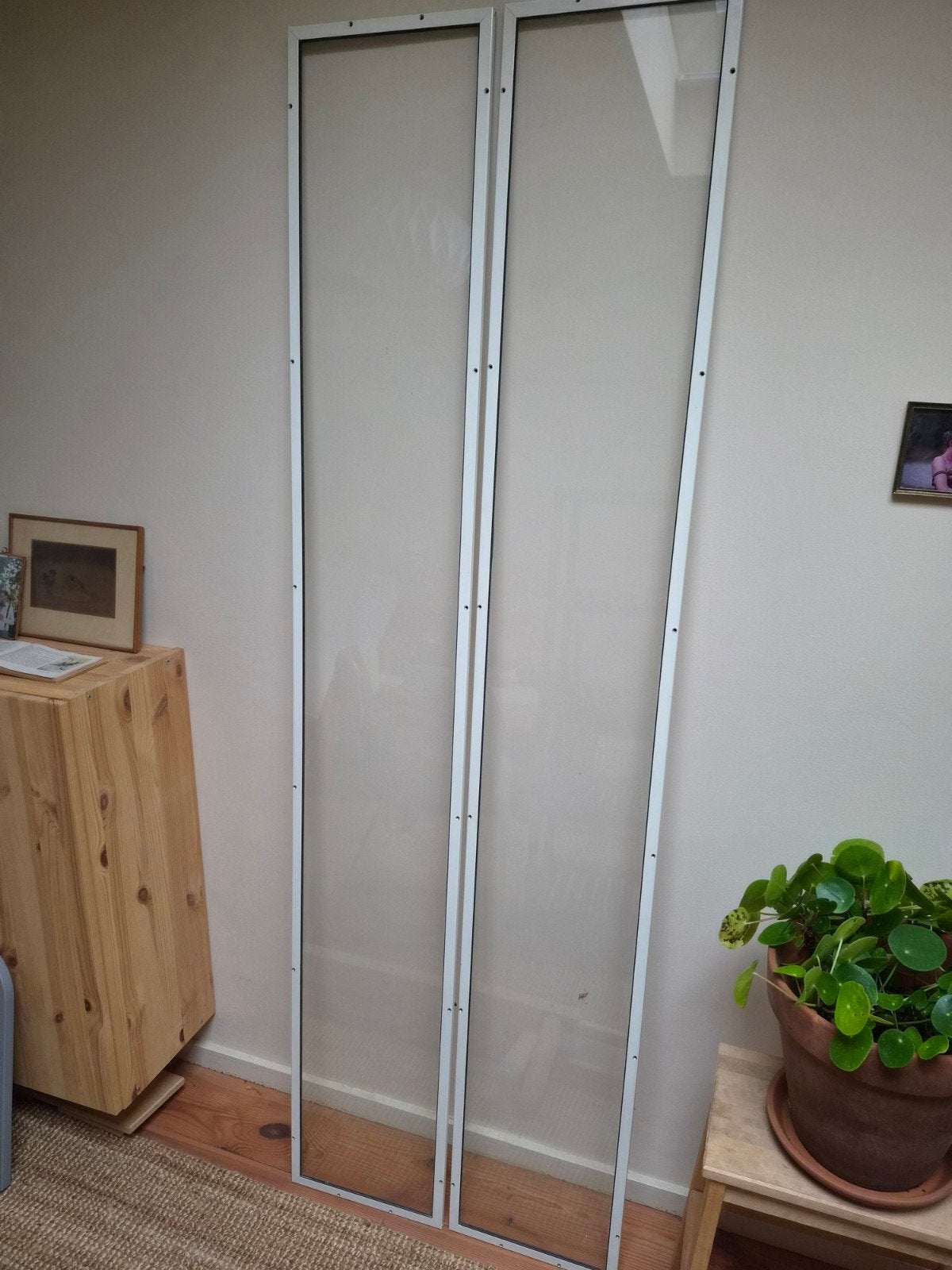 2 Voorzetramen 30,5x194 cm voor isolatie, Ophalen, Minder dan 80 cm, 160 cm of meer, Zo goed als nieuw