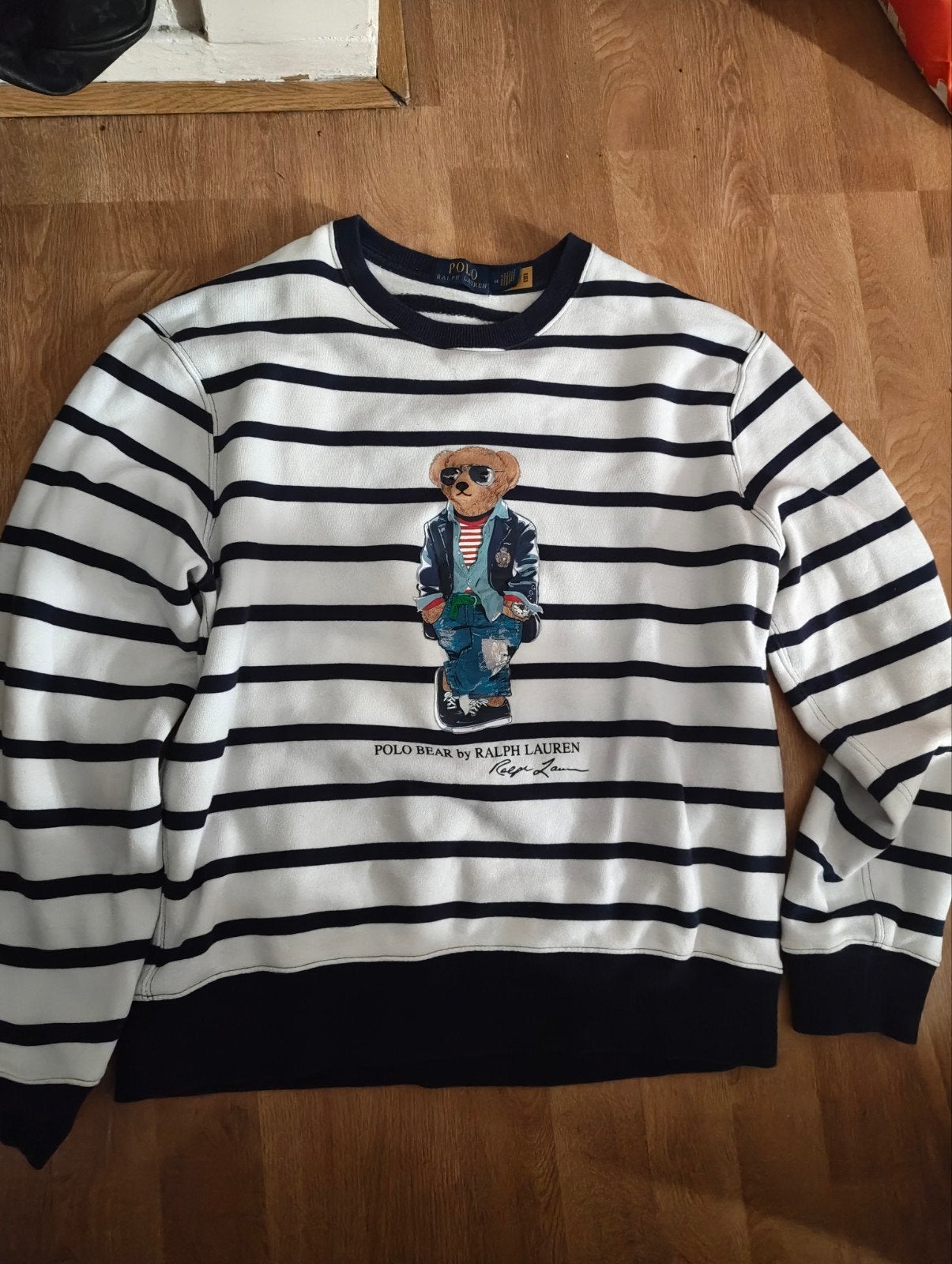 Polo Ralph Lauren Bear Trui - Maat M - Zgan, Kleding | Heren, Truien en Vesten, Ophalen, Maat 48/50 (M), Wit, Polo Ralph Lauren