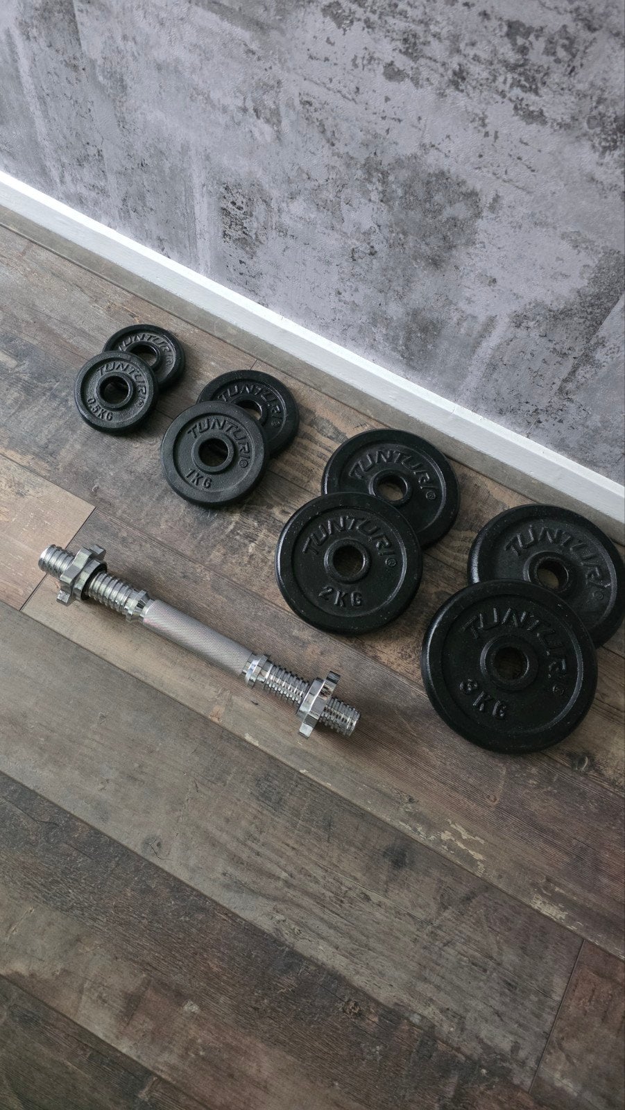 tunturi dumbels totaal (13 kilo), Sport en Fitness, Fitnessmaterialen, Ophalen, Zo goed als nieuw, Kettlebell