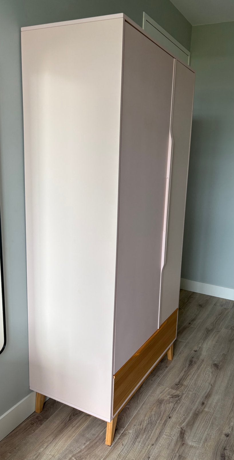Kledingkast lichtroze Maison du Monde, Ophalen, 50 tot 100 cm, Zo goed als nieuw, 150 tot 200 cm