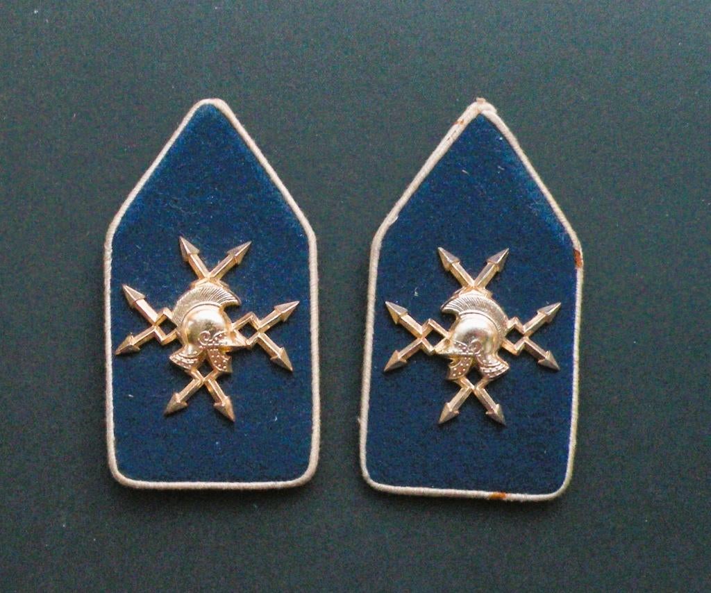 2 kraagspiegels verbindingsdienst, Ophalen of Verzenden, Landmacht, Nederland, Overige typen