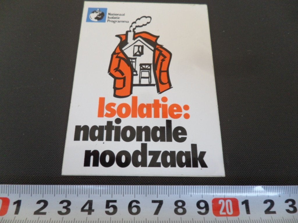 sticker Isolatie: Nationale noodzaak, Ophalen, Zo goed als nieuw