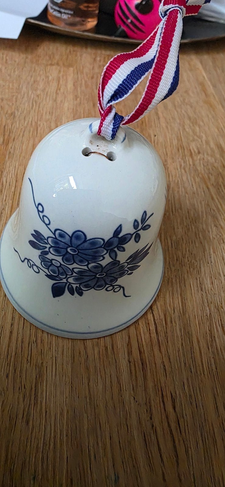 Delfts Blauw Handgeschilderde Klok met Lint, Ophalen of Verzenden
